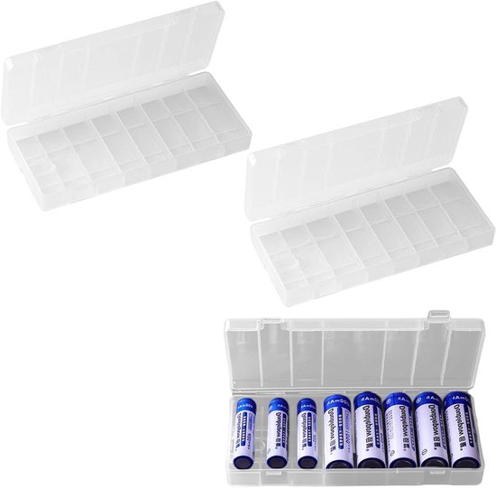 Soshine batterij opbergdoos voor 2x 18350 batterijen transparant | AKT