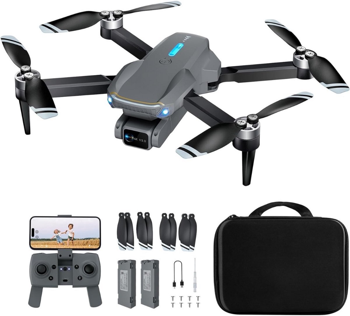 Thuys – Drones Met Camera Voor Volwassenen – 27cm x 29cm x 6cm – Zwart