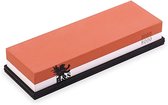 H&S Wetsteen Mes Slijpsteen 3000/8000 Grit Professionele Wetsteen Slijper Rubber Houder Base