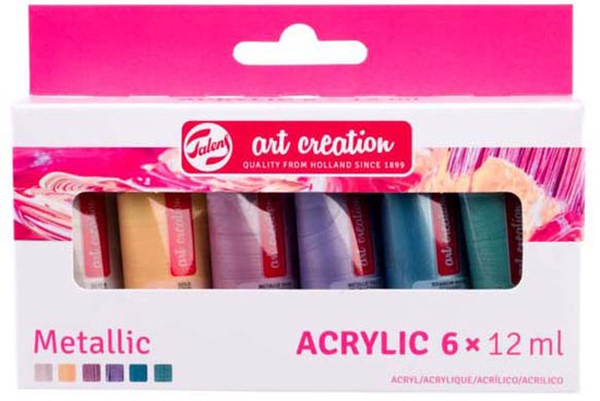 Talens Art Creation Set Acrylique Métallisé 6x12 ml
