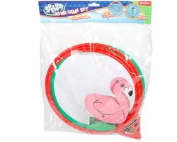 Flamingo duikringen set van 2 - kleurrijk zwembad speelgoed 80cm.