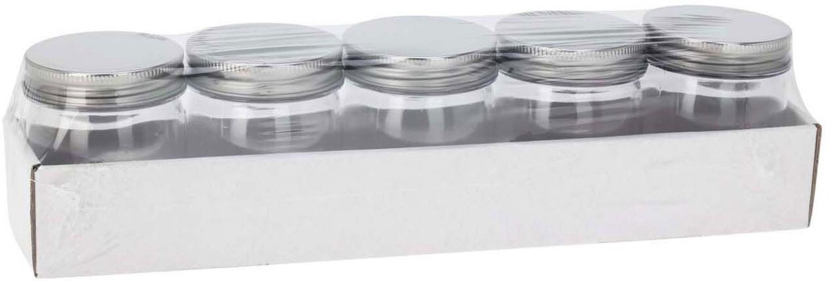 Colorful Opslagpotten Set - 5 stuks, 9 x 7 cm