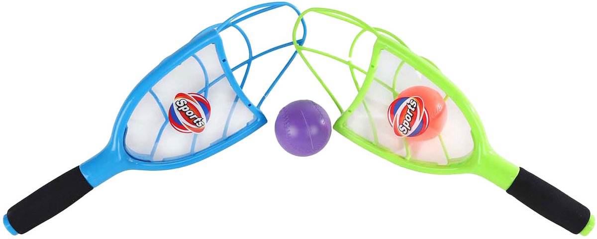 Vang- en werpspel speelgoed set met 2 ballen voor kinderen.