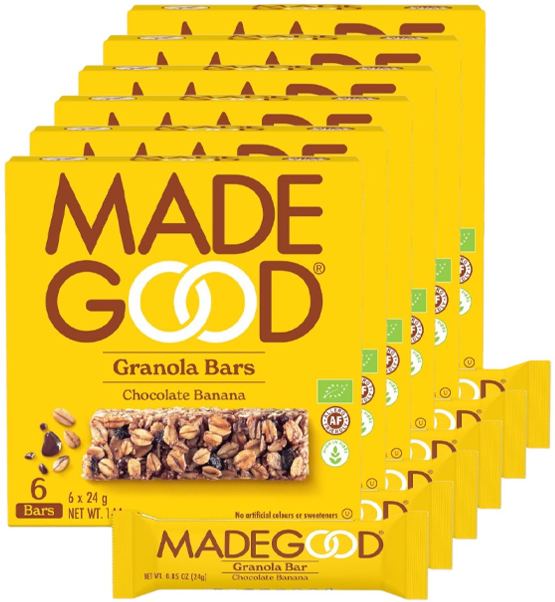 MadeGood | Granola Bars | Chocolate Banana | 6 stuks | 6 x 144 gram