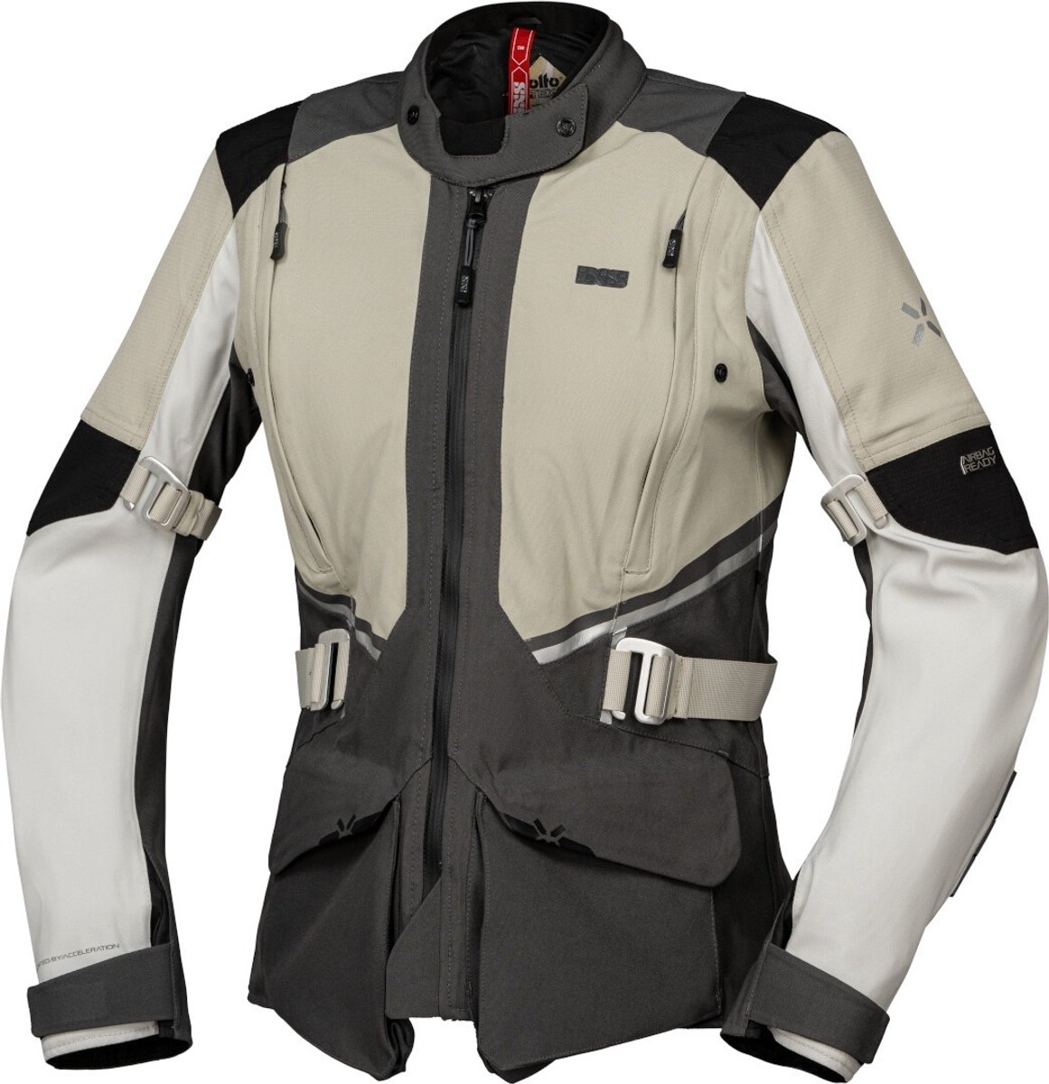 IXS Tourster-STX 1.0 Waterdichte Dames Dark Grijs Textiele Motorjas - Jas