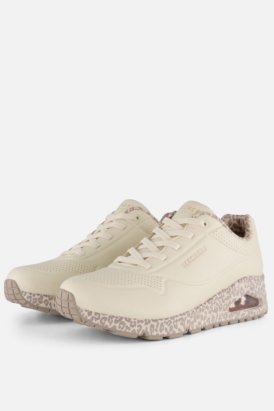 Skechers Uno - Safari Time Dames Sneakers - Wit