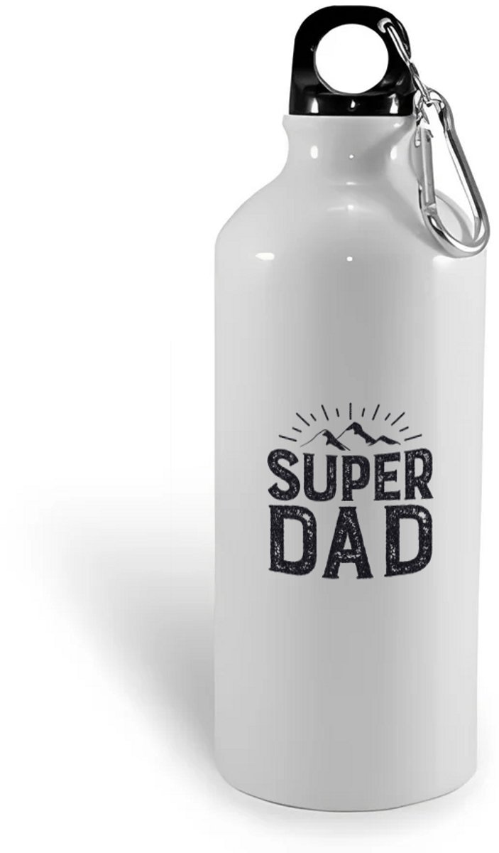 Hacebo® - Super dad waterfles - Papa - Vader - Cadeau - vaderdag - water fles - 400ML