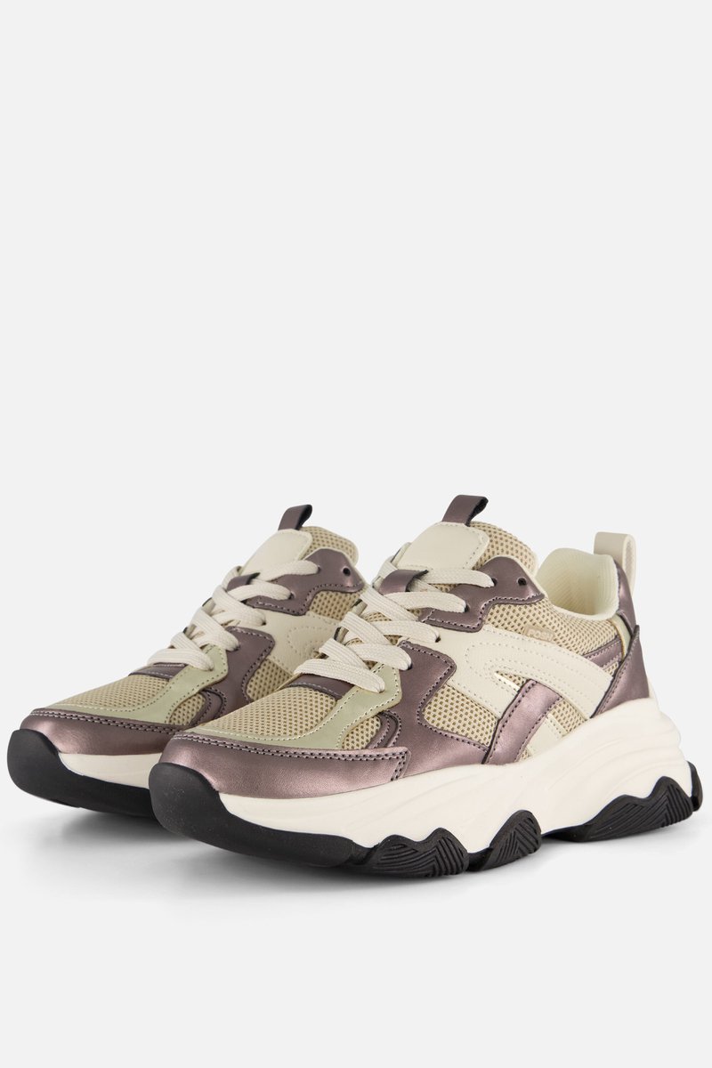 POSH by Poelman Sneakers beige Synthetisch - Maat 37