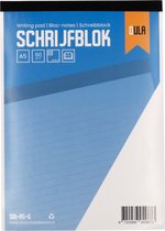 Schrijfblok A5 formaat met lijn 100 vel - Notitieblok gelinieerd - 60 grams papier - DULA