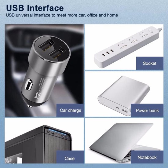 Ventilateur de voiture - Ventilateur de refroidissement USB - Ventilateur de voiture à double tête - Rotation automatique à 360 degrés - 3 vitesses, vent fort - Convient à tous les modèles de voiture