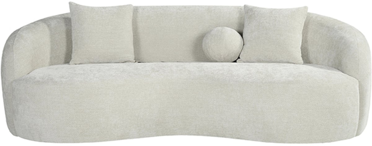 LABEL51 Novo Bank - Naturel - Velvet - 2,5-Zits - - - Met Armleuning