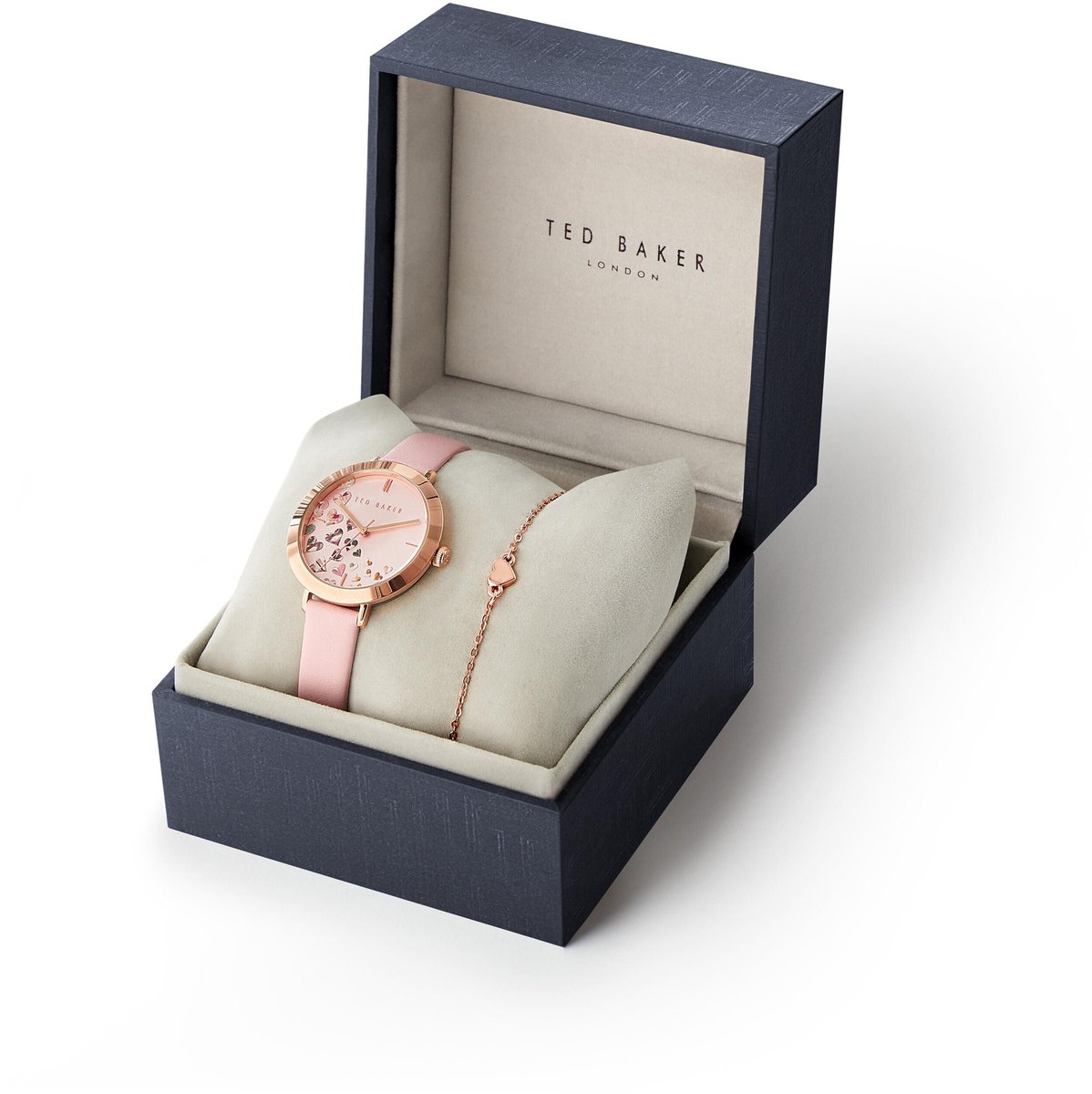 Ted Baker Ammy Iconic Kwarts Analoog Horloge Roze Case: 100% Stainless Steel | Armband: 100% Leather 34 BKG028100W0, BKG028200W0