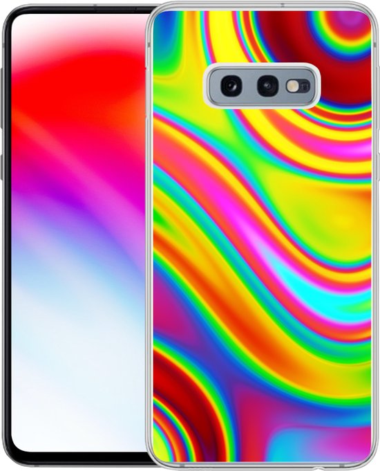 Coque Samsung Galaxy S10e - Art - Vagues - Couleurs - Psychédélique - Coque de téléphone en Siliconen