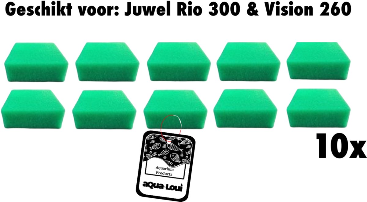Aqua-Loui® - Nitraat Spons - Nitraat Verwijderaar - Geschikt voor Juwel - Large (L) - Geschikt voor Bioflow 6.0 - Intern filtersysteem - Aquarium - Geschikt voor Juwel: Rio 300 & Vision
