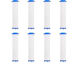 XIATIAN Cotton Filter for Shower Head, 8 Pieces, Filter Shower Head, Sediment Pattern, Filtered, 9.5 x 2 cm, Clean Water Core, Cotton Core, for Rain Shower Head, Rain Shower Head