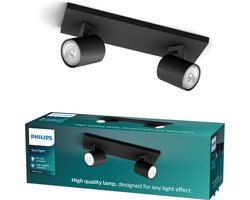 Philips Runner opbouwspot - 2-lichts - zwart