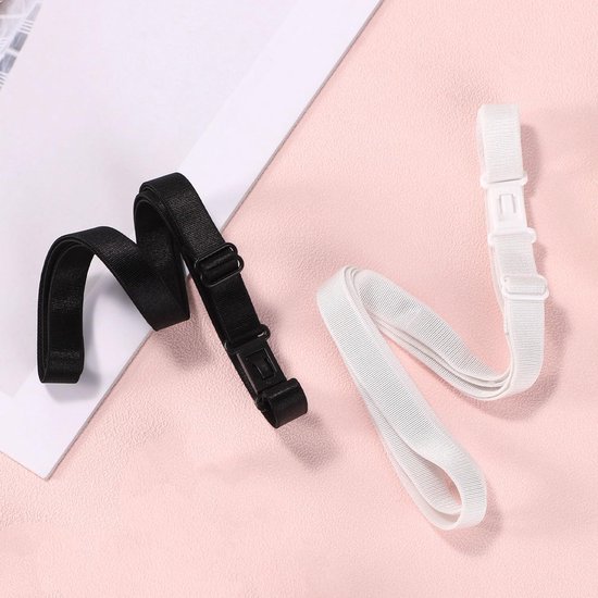 Tyqour 2 STKS Zwart Shirt Tuck Band Vrouwen Verstelbare Crop Top Band Tailleband Elastische Shirt Cropping Band voor Tucking Shirts Truien
