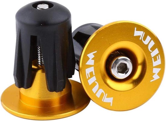 1 paar fietsstuurgrepen met uiteinden plug, 22mm aluminium dubbel