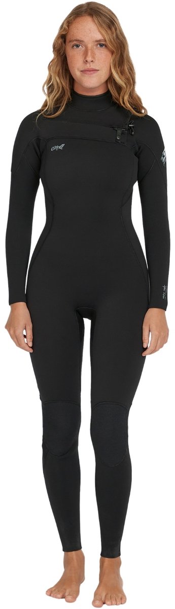 2026 O'Neill Dames Epic 4/3mm Borst Ritssluiting Wetsuit - Black