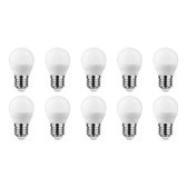 Technik Lampe LED E27 4,9W - 470lm - 6000K - Wit Lumière du Jour - Globe LED Mini P45 - Remplace l'Ampoule Halogène 40W - 10 pièces