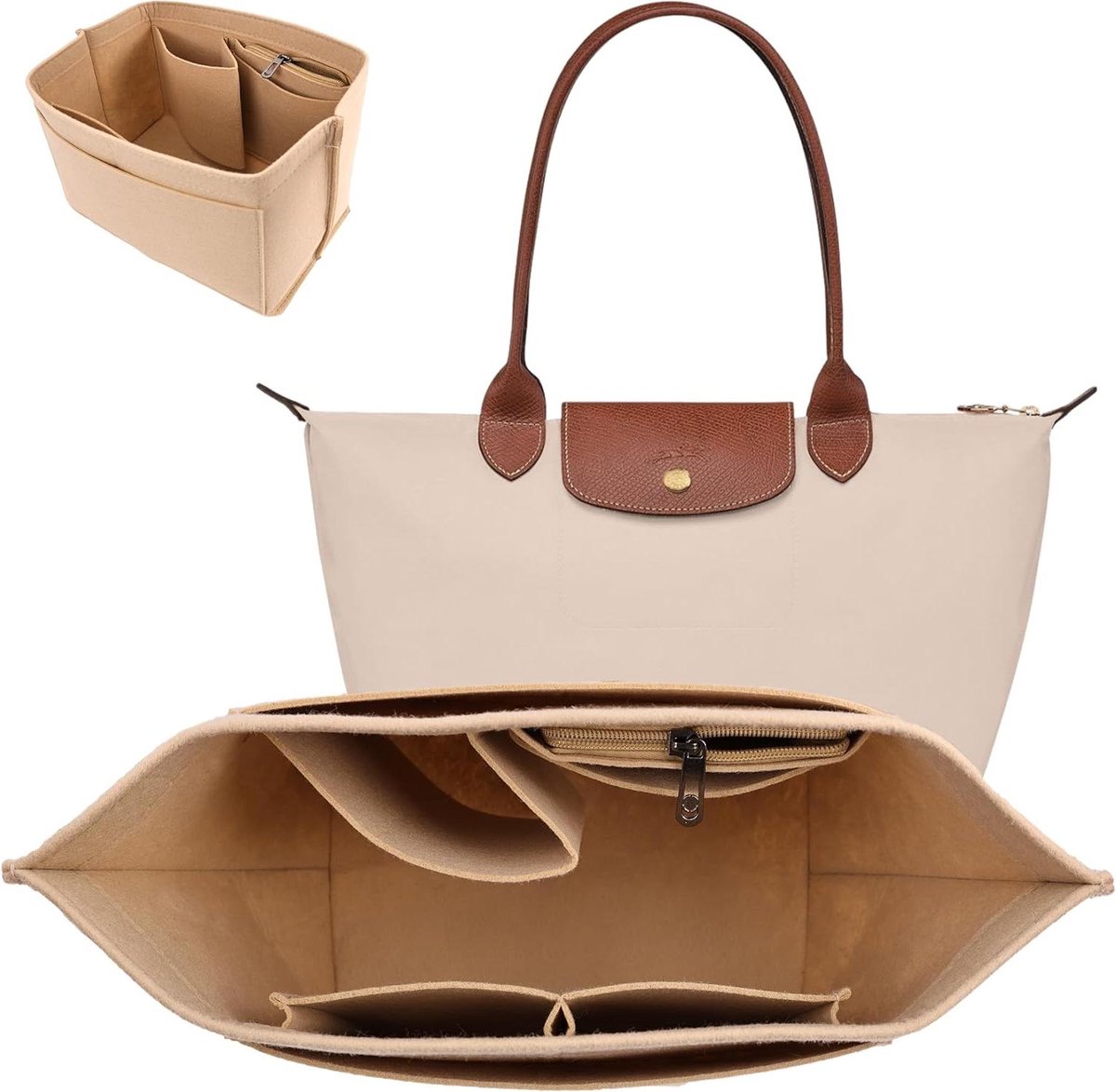 Sunshine smile Pliage Organizer mini, organizer voor longchamp mini
