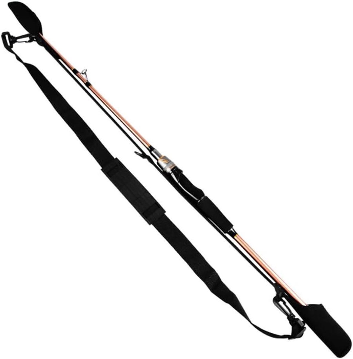 Allecto Plus - Verstelbare Hengel Draagriem 59 cm - 140 cm - Comfortabele Schouder Sling met Hangende Lus voor Vissen - Duurzame Materialen