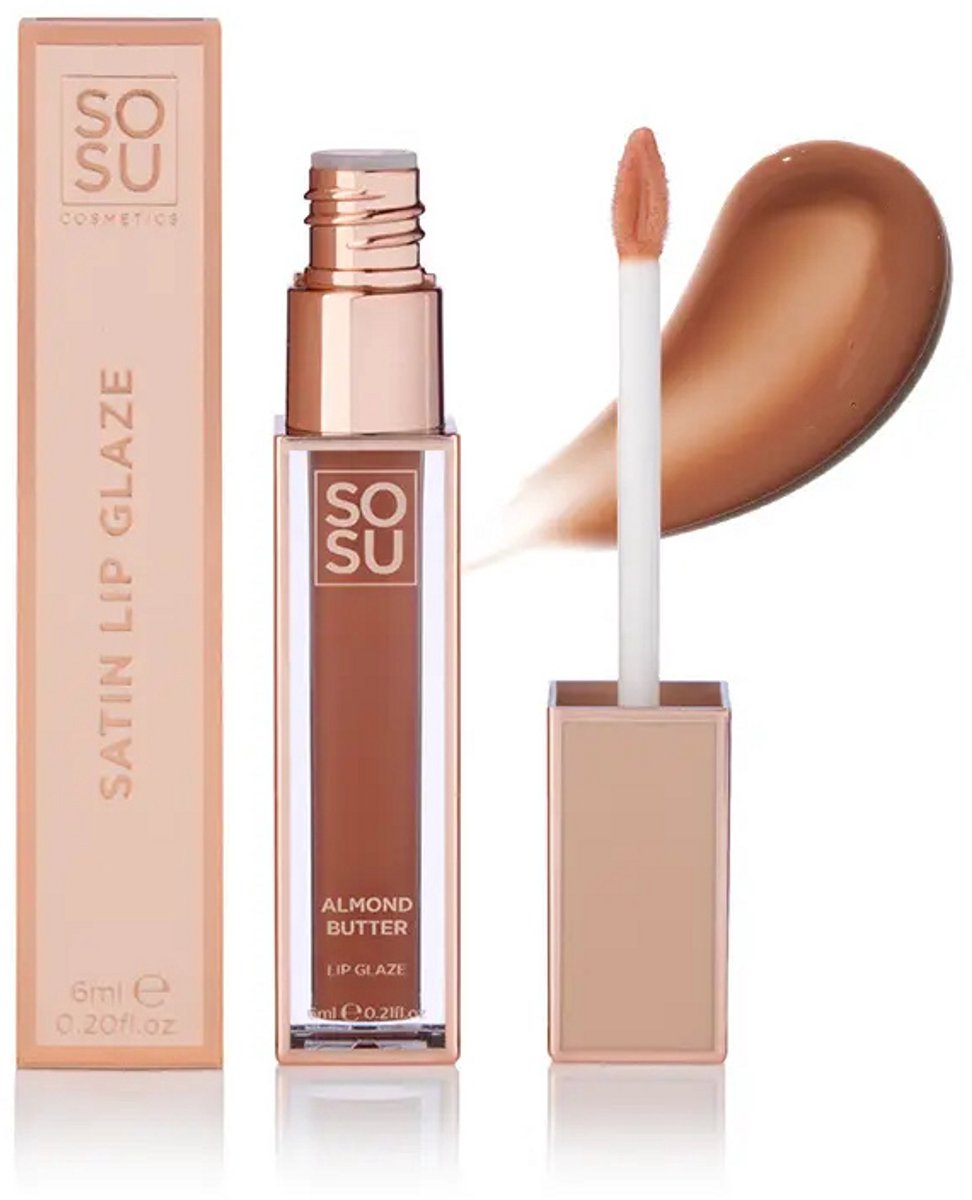 Sosu | Shimmer Lip Glaze Almond Butter - 6ml - Vegan