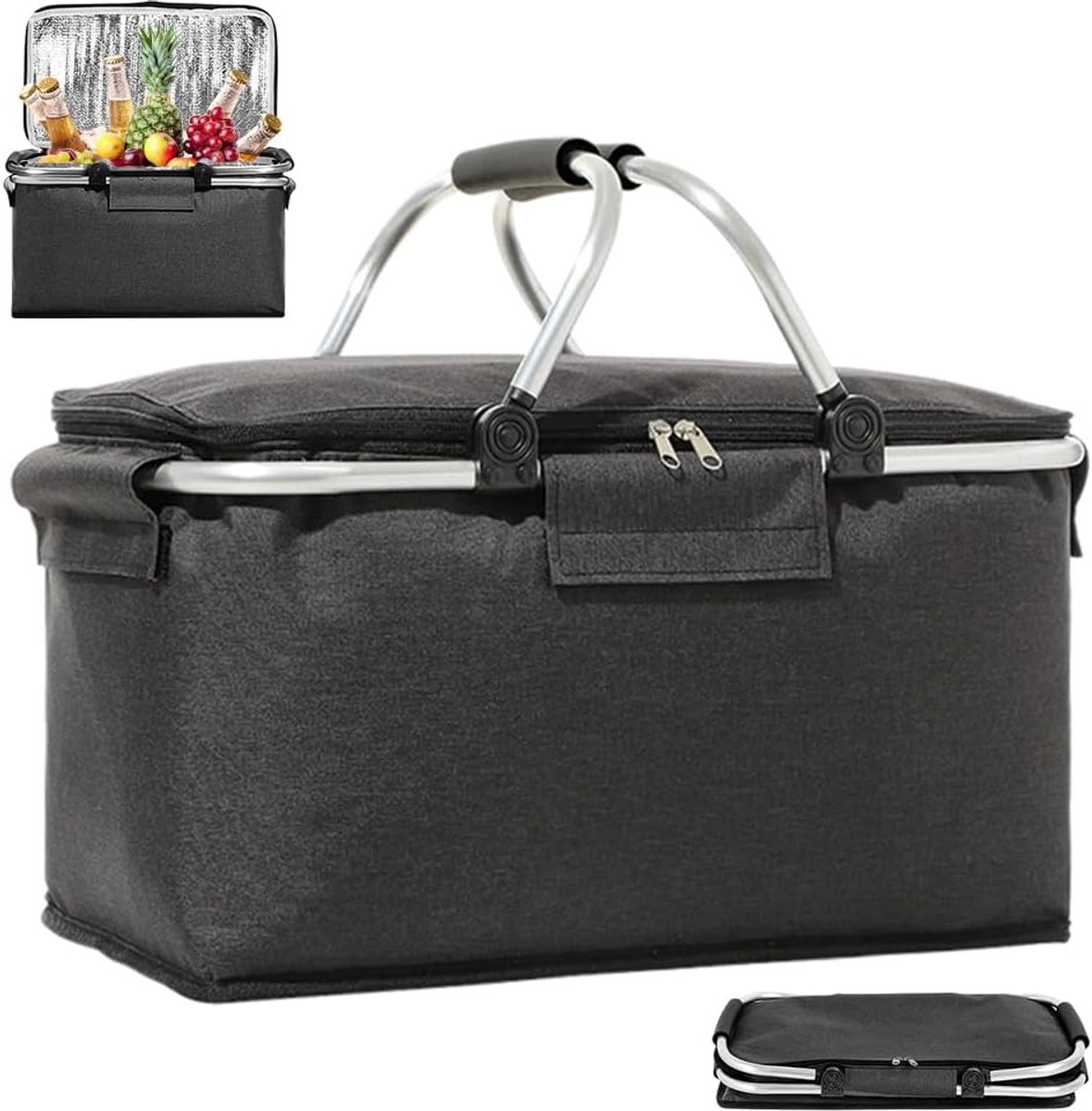 Lexium Koelbox - Draagbare koelbox voor camping en strand - Koelbox zonder stroom - Ideaal voor picknick, auto of boot - Houdt eten en drinken koel - Lichtgewicht en stevig - Met handvat en deksel - Perfect voor outdoor activiteiten, roadtrips en fes