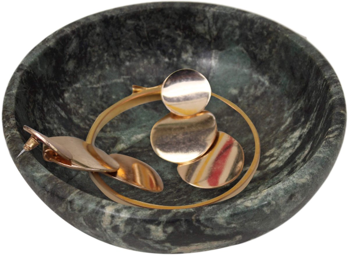 CraftsOfEgypt Echt Marmeren Sieradenschaaltje, Ringhouder, Decoratief Sleutelschaaltje, Huwelijkscadeau, Kaptafeltje