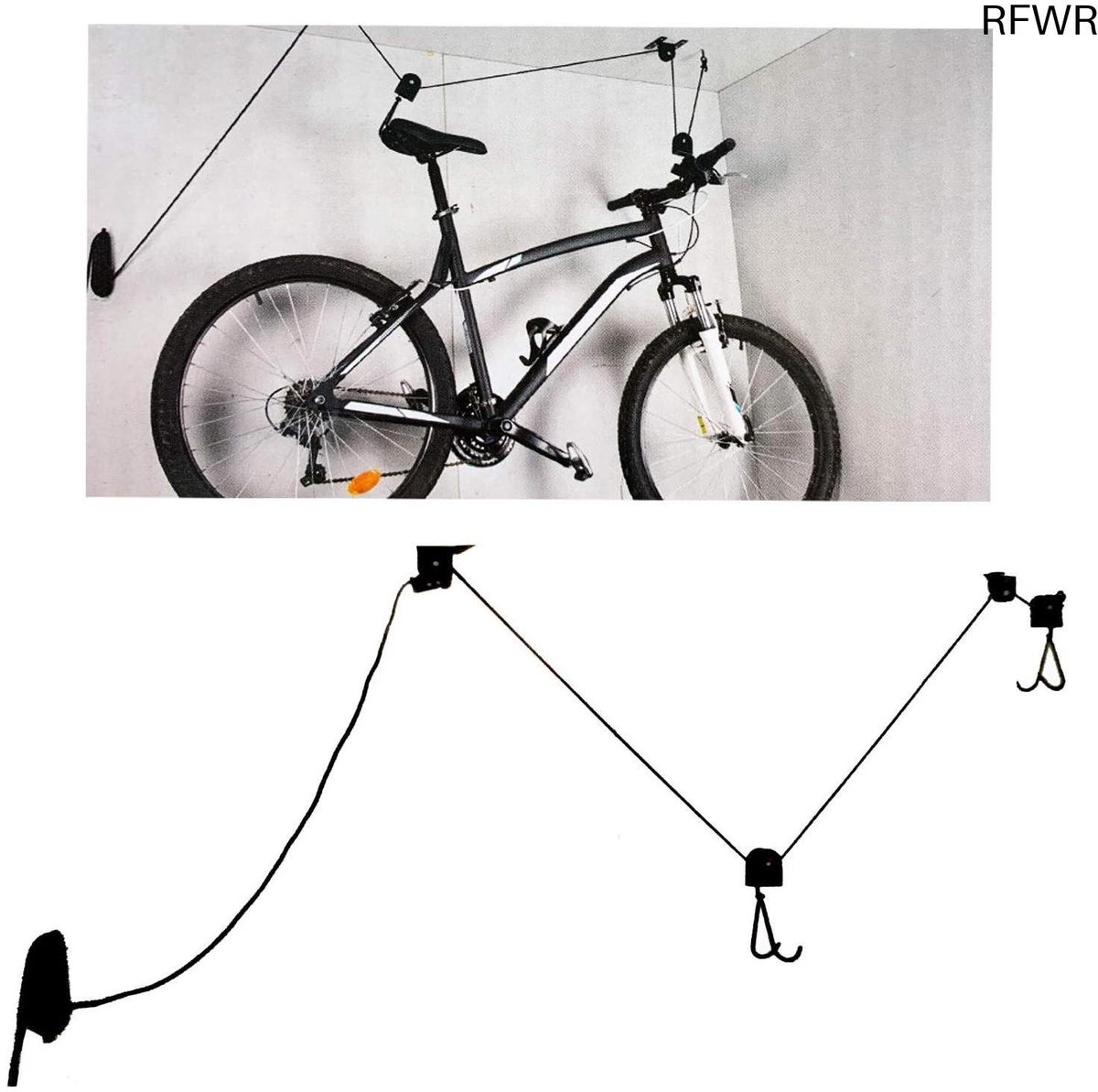 RFWR® Fietsophanging voor volwassenen - Zwart - 15 m
