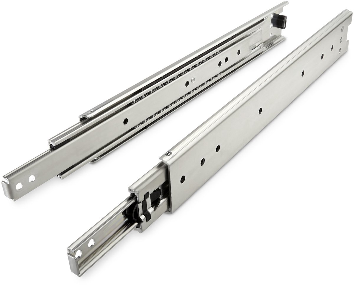 1 Paar (2 stuk) Volledig uitschuifbaar Ladegeleider KV1-70-H51-L600-NF Lengte 600 mm Draagkracht 70 kg gegalvaniseerd van SOTECH