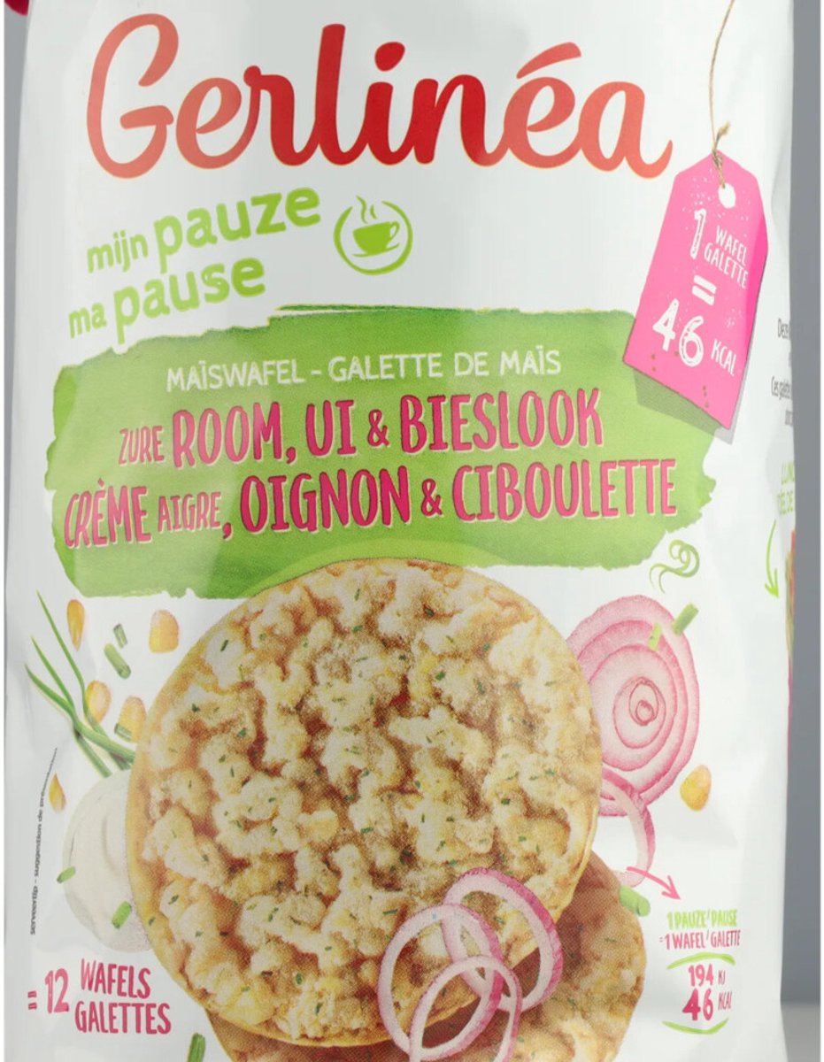 Gerlinea - Maïswafel Roomkaas & Bieslook - 8 x 123 gr - Voordeelverpakking