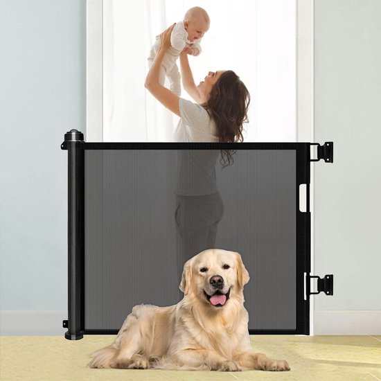 Barrière Amovible Pour Chiens Et Bébés - Grille De Sécurité Télescopique Pour Porte, Escalier Intérieur/extérieur
