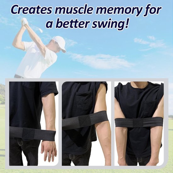 1 stuk - golf swing fixatieband - elastische swing trainingshulp - golf swing corrector houding beweging fixatieband - golf training elastische band - hulpmiddelen voor het trainen van de golfswing van Merkloos — afbeelding 5