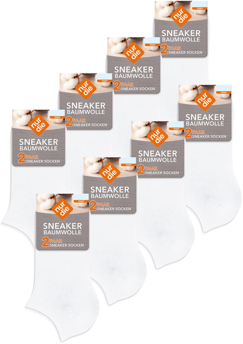 NUR DIE Sneakersocken Baumwolle Basic Unifarben