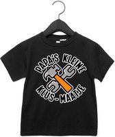 T-shirt enfant Papa's Job Buddy | Cadeau de naissance | Annonce de Grossesse | Fête des pères | Noir | taille 128