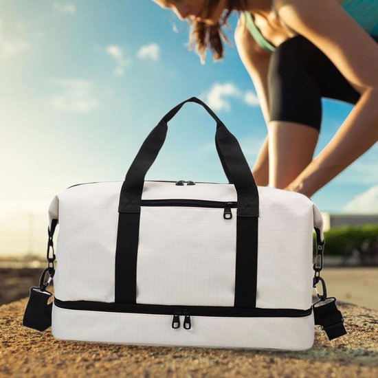 Heldenwerk® Sporttas met schoenenvak en vak voor natte spullen | Trainingstas voor dames en heren | Ideaal als reistas, fitnesstas, trainingstas of sporttas, 48 x 26 x 25 cm (Small 30L