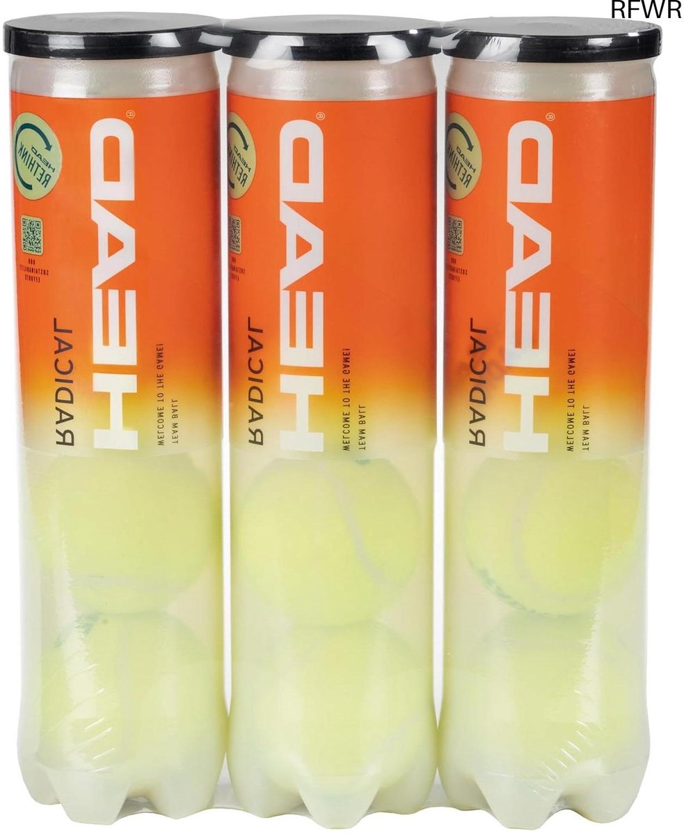 RFWR® Tennisballen Tripack - 3 tubes met 4 stuks voor alle baanoppervlakken