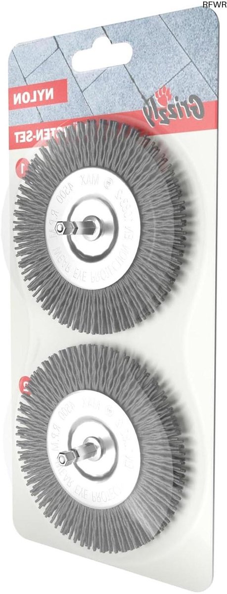 RFWR® Elektrische Voegenborstel Set van 2 – Nylon Reserveborstels voor Efficiënte Vegen