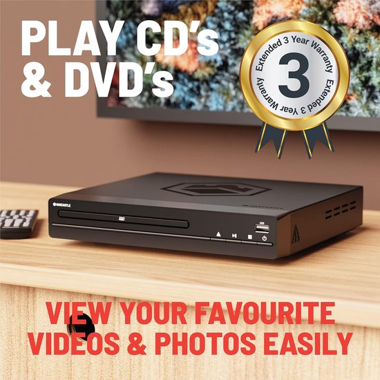 RFWR® Compacte HDMI DVD-Speler - Multi-Regio en Full HD 1080p Upscaling — afbeelding 3