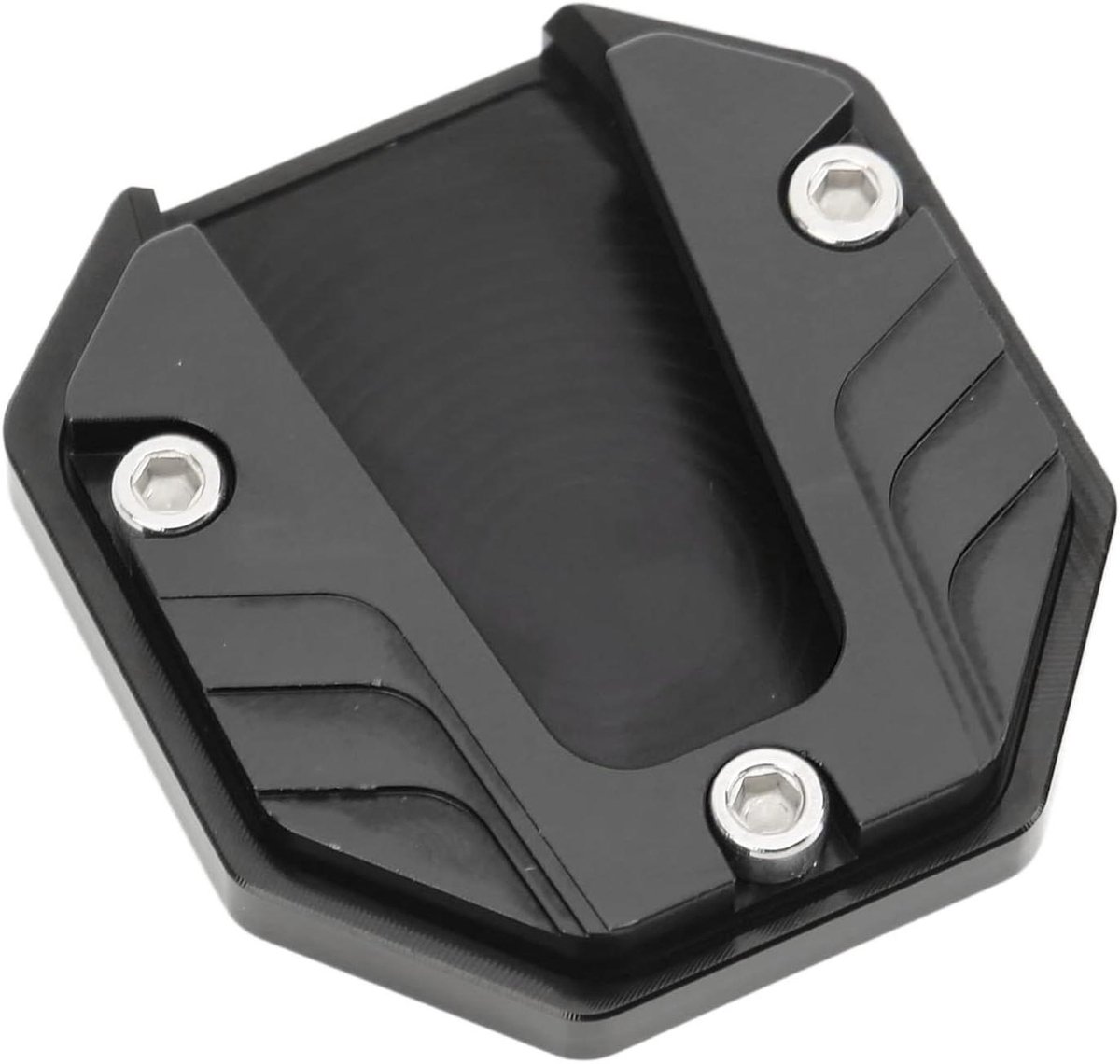 Kickstand Pad Extender - Universele Zijstandaard Plaat Opzetstuk Slijtvast Zwart voor Motor Fiets Buitenoppervlak_UPGRADE+STABIEL