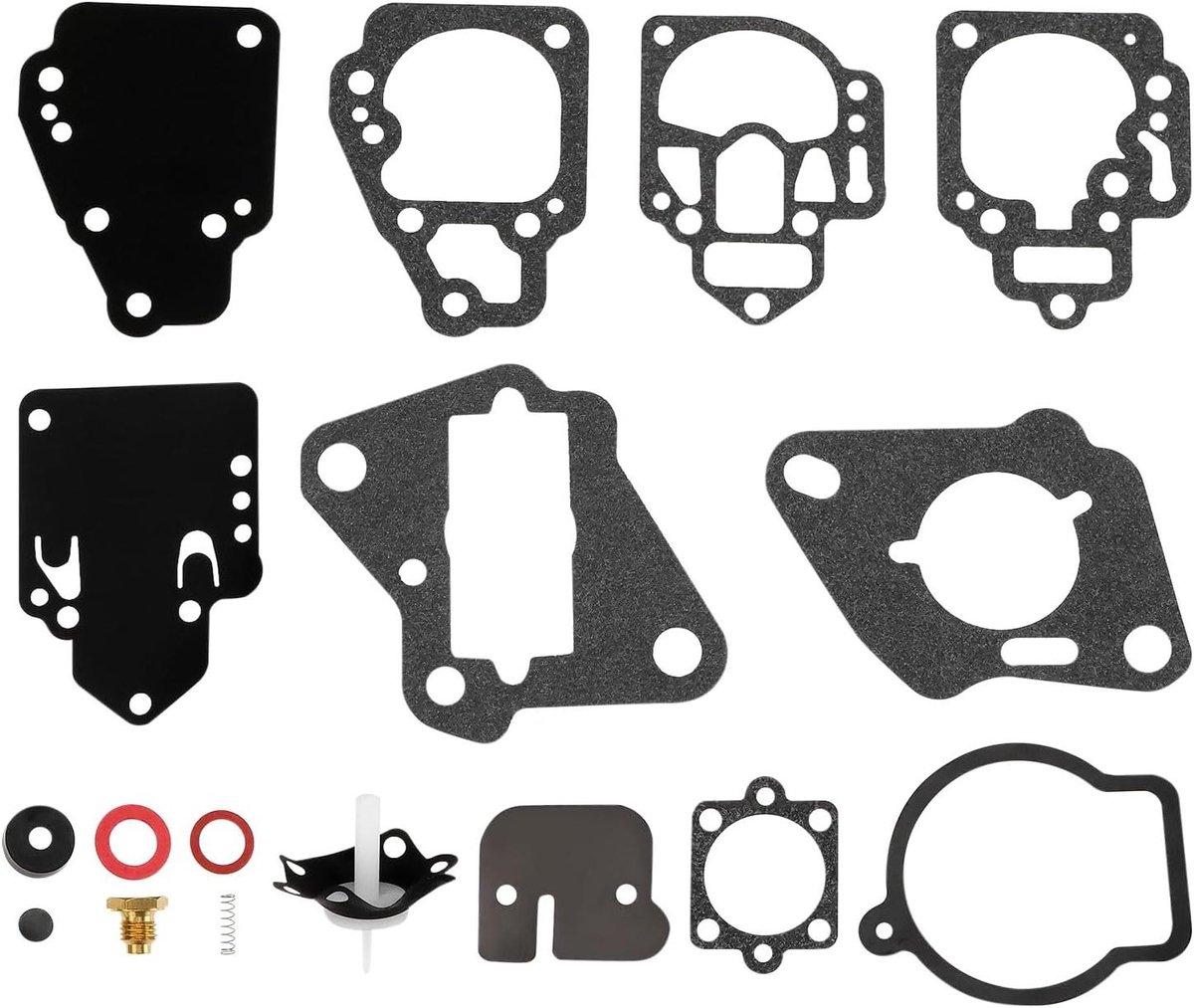 Allecto Plus - Carb Pakking Kit voor 8-25pk Buitenboordmotor - Vervangend Onderdeel - Carburateur Reparatieset - Mercury Compatibel - Boot Accessoires