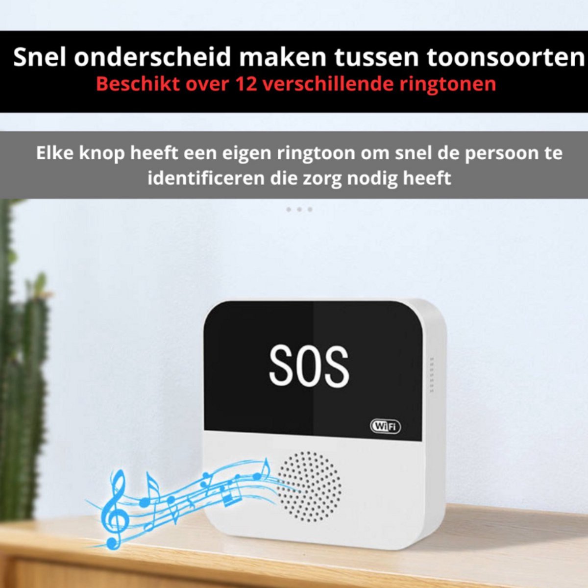 ChunHee Noodoproepknop voor senioren/noodoproeparmband voor senioren/alarm voor senioren, 45 m ontvangstbereik voor ouderen/gehandicapten/zwangere vrouwen
