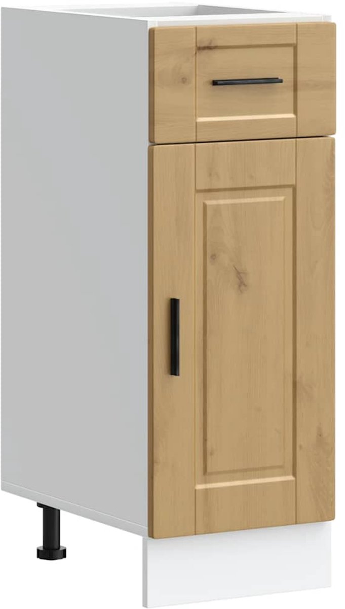 vidaXL Onderkast - "Porto" - bewerkt - hout - artisanaal - eikenkleur artisan eiken