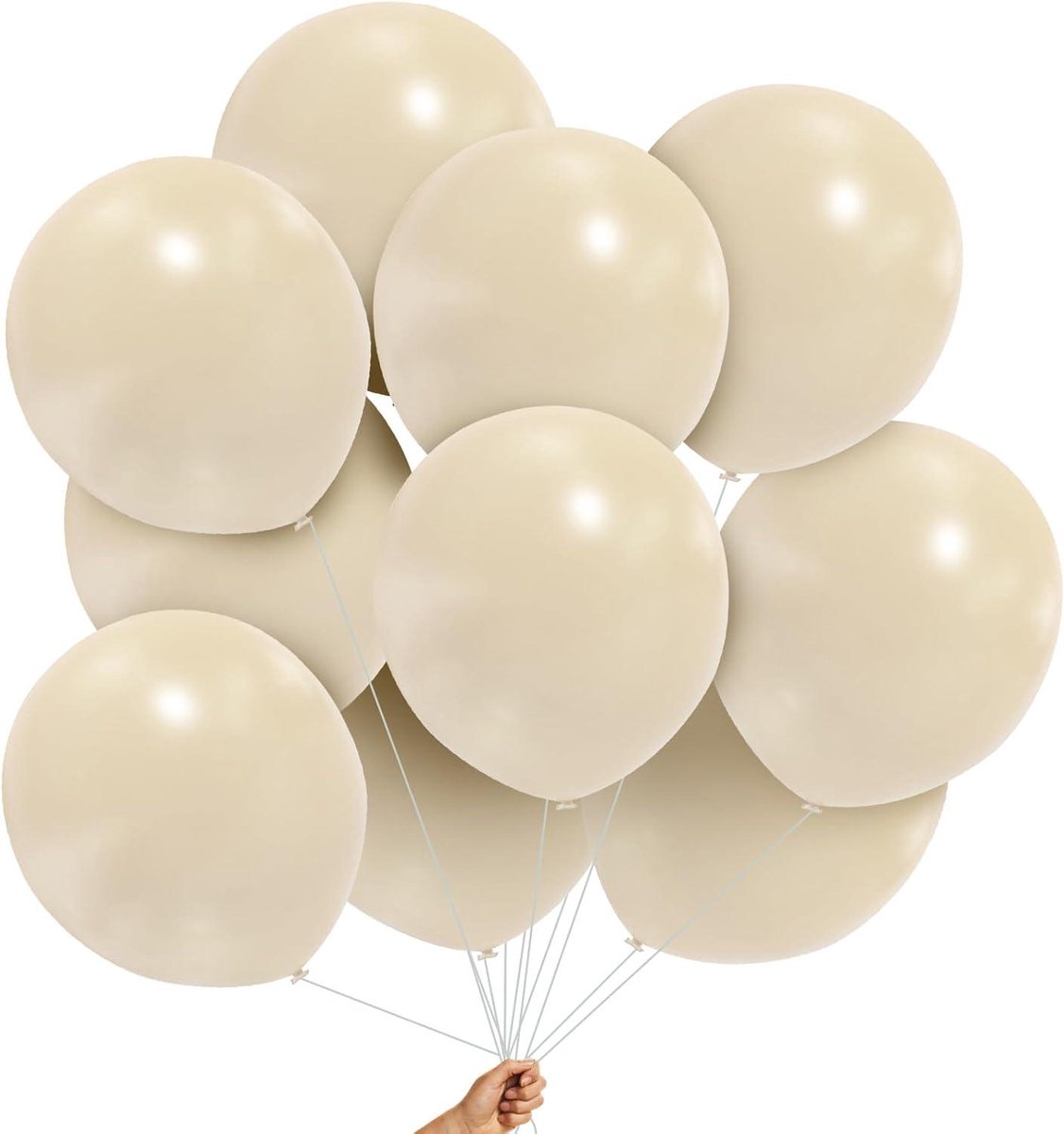 Allecto Plus - Grote Ballonnen 18 Inch 10 Beige Reuze Ballonnen voor Babyshower en Bruiloftsdecoratie
