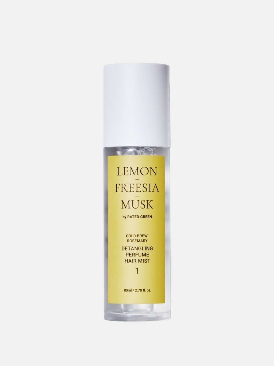 Rated green LEMON FREESIA MUSK 01 detangling perfume hair mist 80 ml