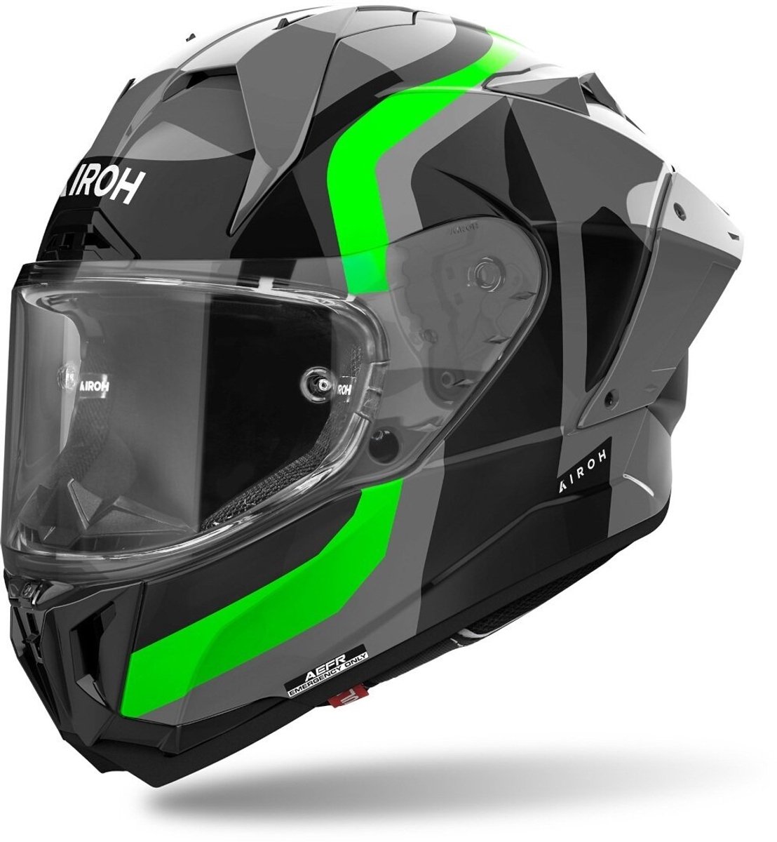 Airoh GP 800 Competition Carbon Zwart Grijs Groen Integraalhelm - Maat L - Helm
