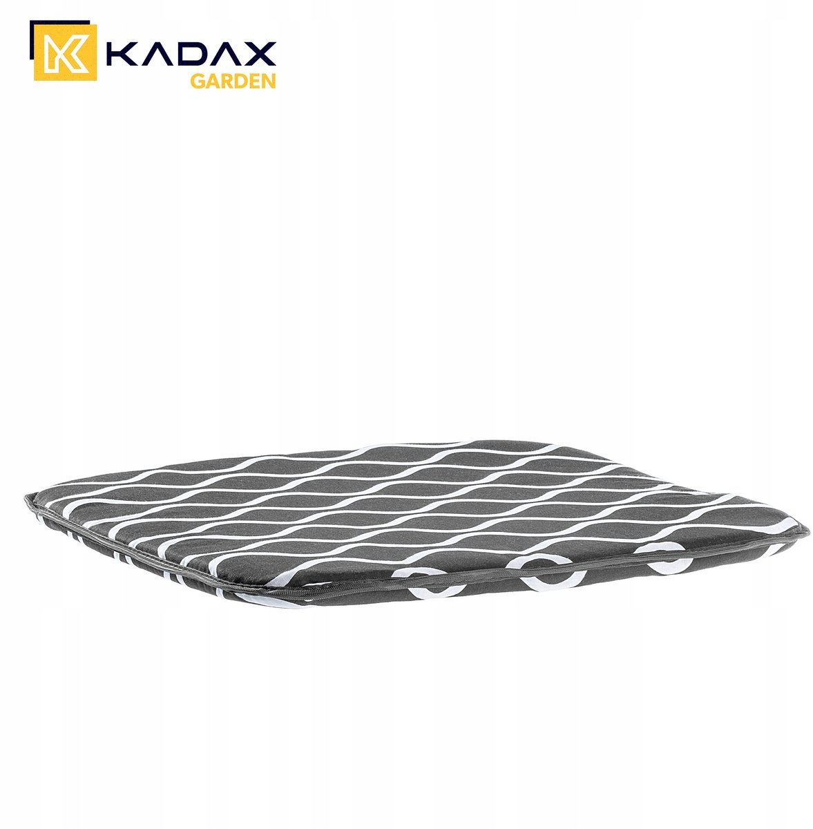 KADAX Zitkussen, 40 x 40 x 2 cm, tuinstoelkussens van 52% katoen, zachte kussens voor tuinstoelen, tuinmeubelen, grijs