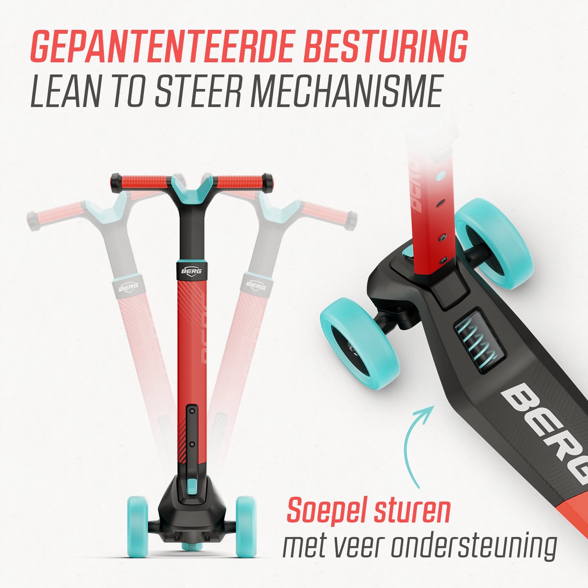 BERG Nexo Kinderstep - Step 3 wielen - Vanaf 2 jaar - Opvouwbaar - In hoogte verstelbaar - Rood — afbeelding 7