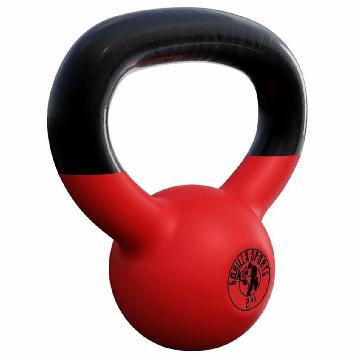 Gorilla Sports Kettlebell - Gietijzer (rubber coating) - 2 kg